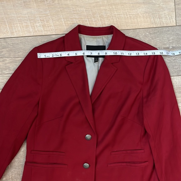 Banana Republic double button front blazer lined inside classic red 8P - Picture 14 of 15
